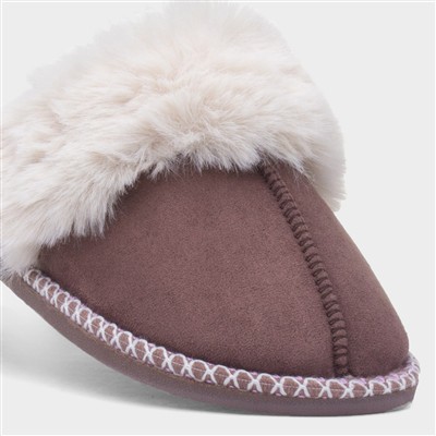 Serena Womens Brown Mule Slipper
