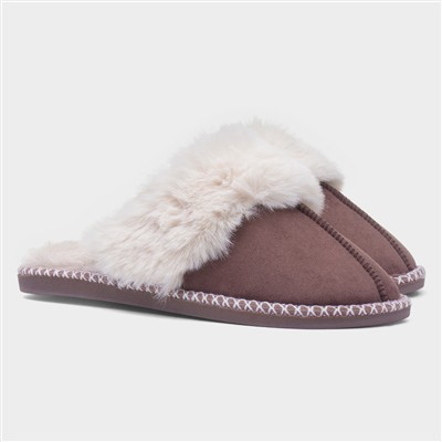 Serena Womens Brown Mule Slipper