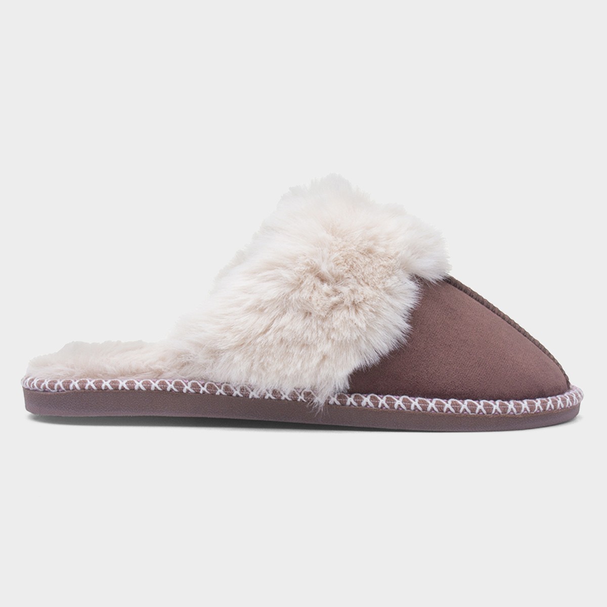 Serena Womens Brown Mule Slipper