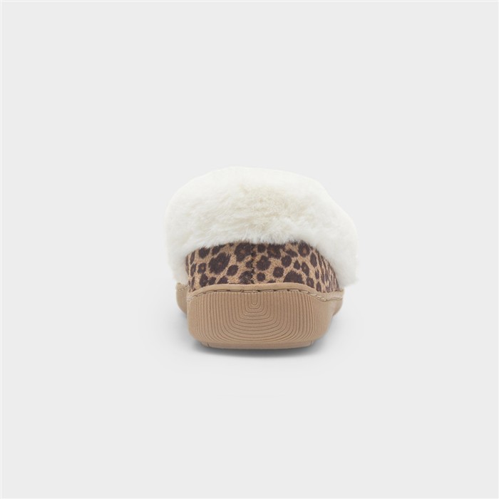 Maia Womens Brown Leopard Print Moccasin