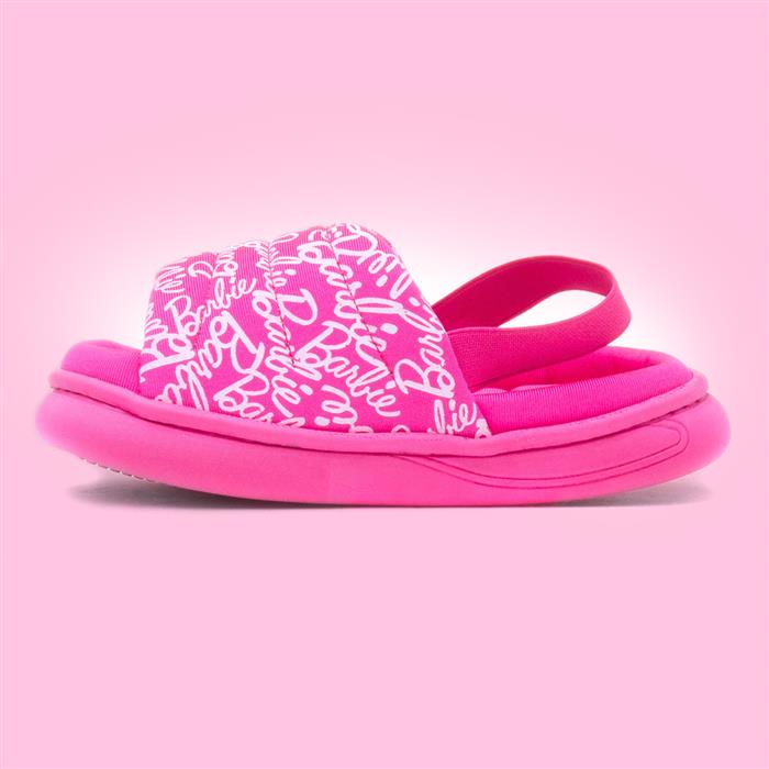 Kids Pink Fuchsia Open Toe Mule Slipper