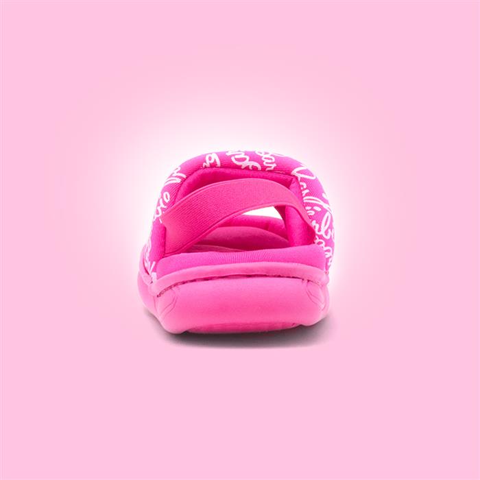 Kids Pink Fuchsia Open Toe Mule Slipper