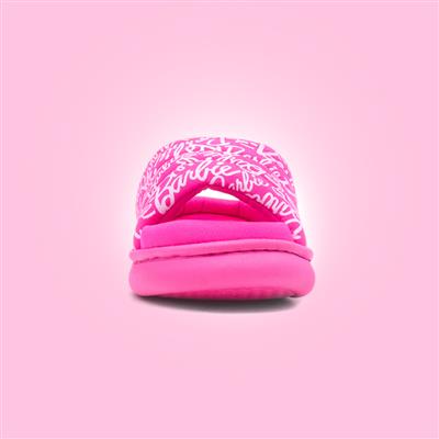 Kids Pink Open Toe Mule Slipper