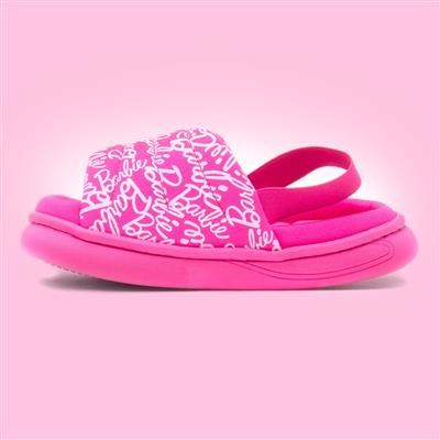 Kids Pink Open Toe Mule Slipper