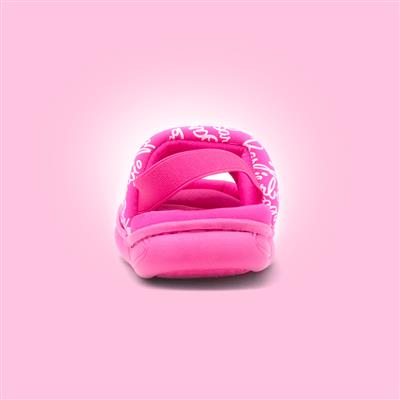 Kids Pink Open Toe Mule Slipper