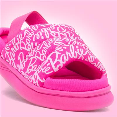 Kids Pink Open Toe Mule Slipper