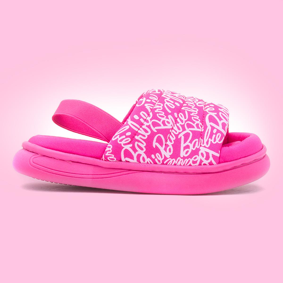 Kids Pink Open Toe Mule Slipper