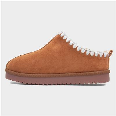 Whip Stitch Womens Chestnut Slipper