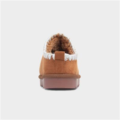 Whip Stitch Womens Chestnut Slipper