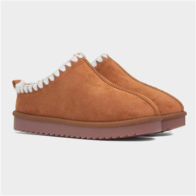 Whip Stitch Womens Chestnut Slipper