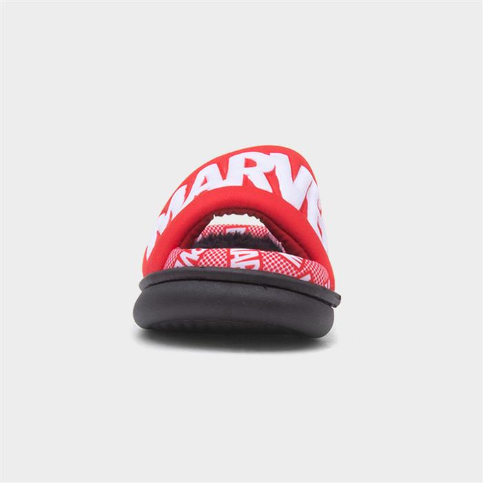 Avengers Kids Red Open Toe Mule Slipper