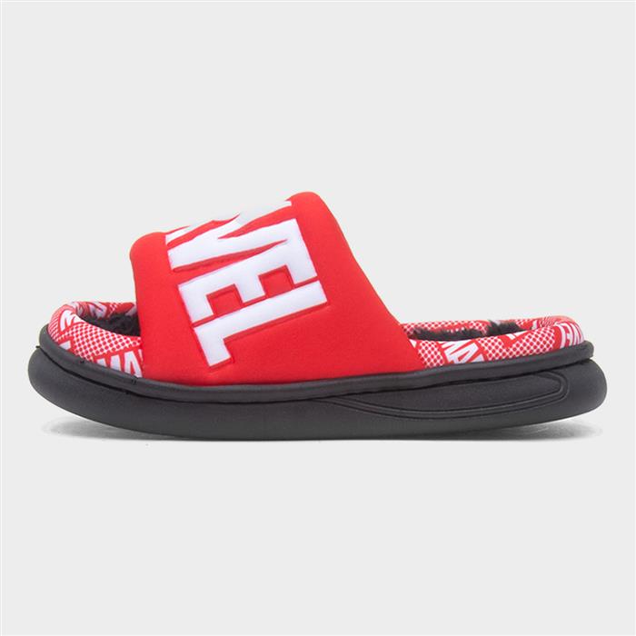 Avengers Kids Red Open Toe Mule Slipper