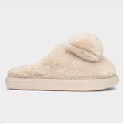 Krush Womens Beige Teddy Bear Mule Slipper (Click For Details)