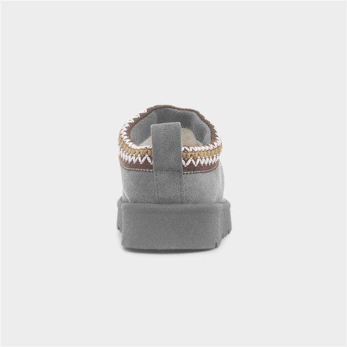 Chloe Womens Grey Clog Slipper