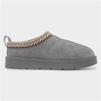 Chloe Womens Grey Clog Slipper