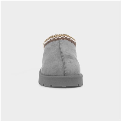 Chloe Womens Grey Clog Slipper