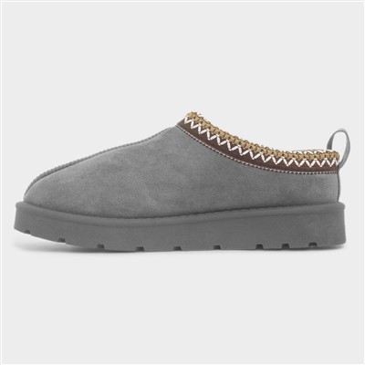 Chloe Womens Grey Clog Slipper