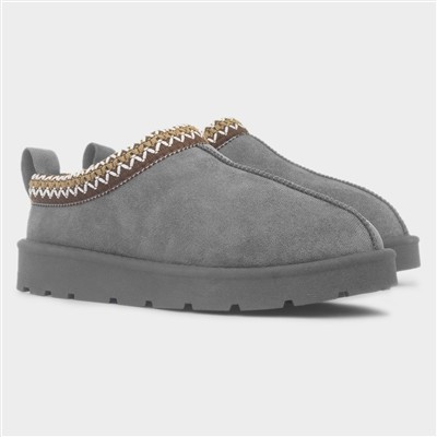 Chloe Womens Grey Clog Slipper
