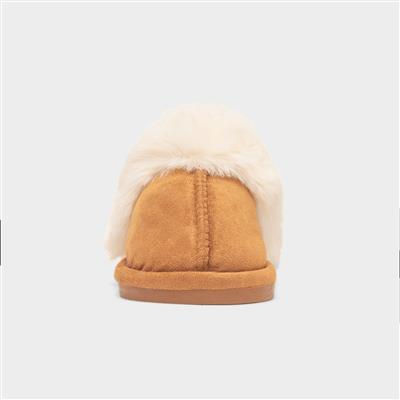 Holly Girls Tan Mule Slipper