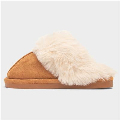 Holly Girls Tan Mule Slipper