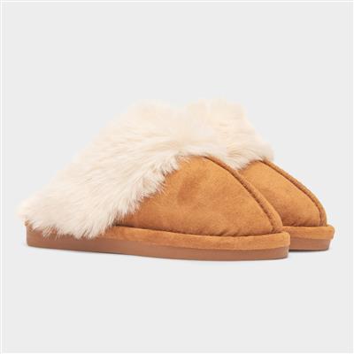 Holly Girls Tan Mule Slipper