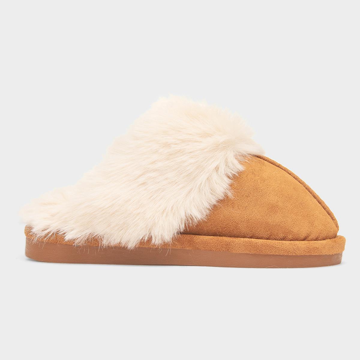 Holly Girls Tan Mule Slipper