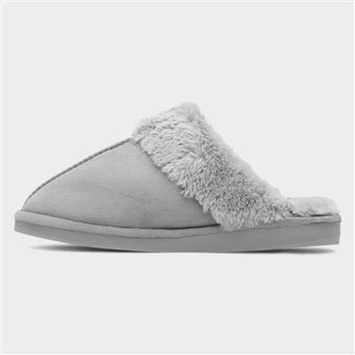 Lucy Womens Grey Mule Slipper