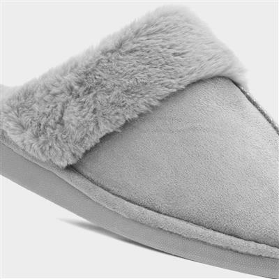 Lucy Womens Grey Mule Slipper