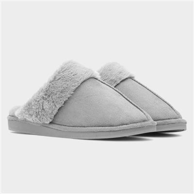 Lucy Womens Grey Mule Slipper