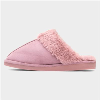 Lucy Womens Dusky Pink Mule Slipper