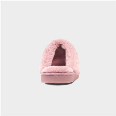 Lucy Womens Dusky Pink Mule Slipper