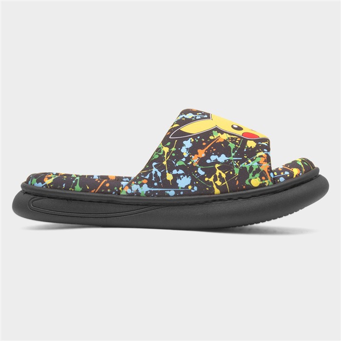 Kids Multi Pikachu Warm Lined Mule Slipper
