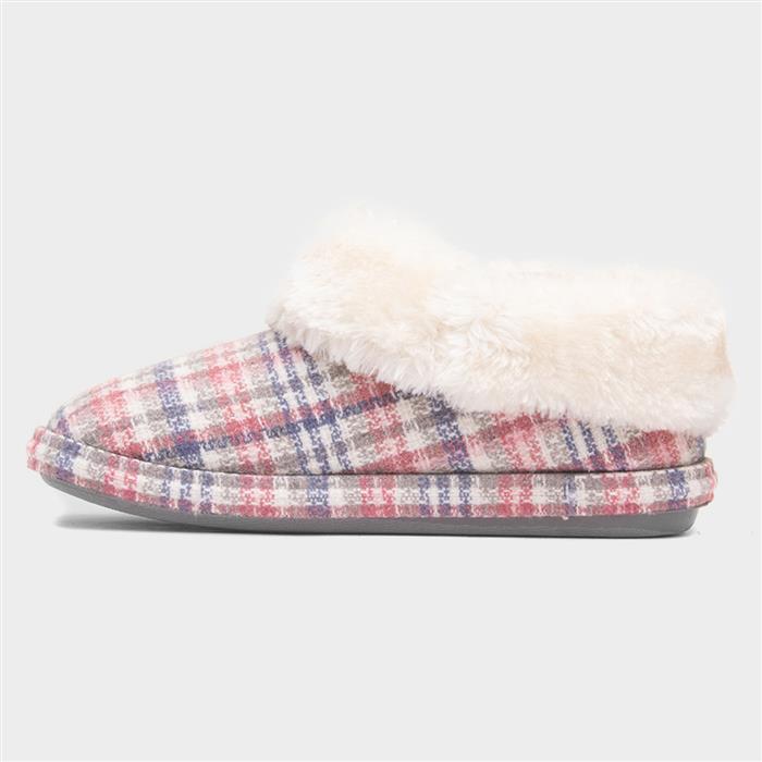 Shamrock Womens Multi Faux Fur Slipper