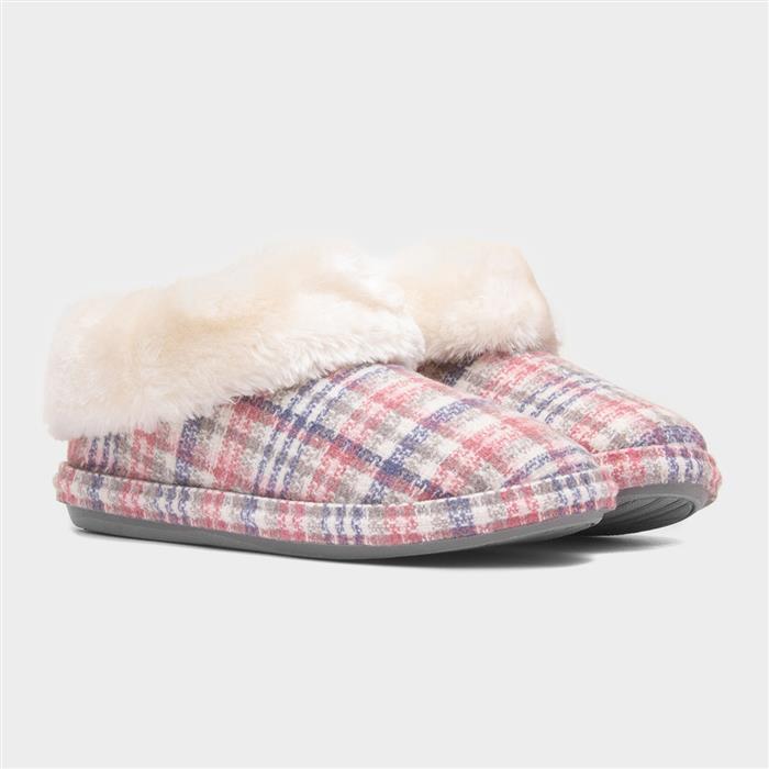 Shamrock Womens Multi Faux Fur Slipper