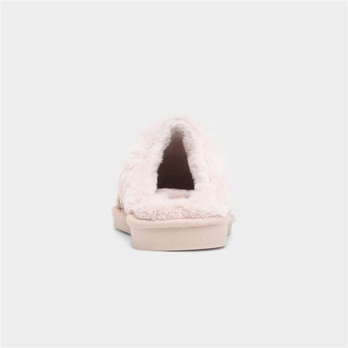 Persian Womens Beige Faux Fur Slipper