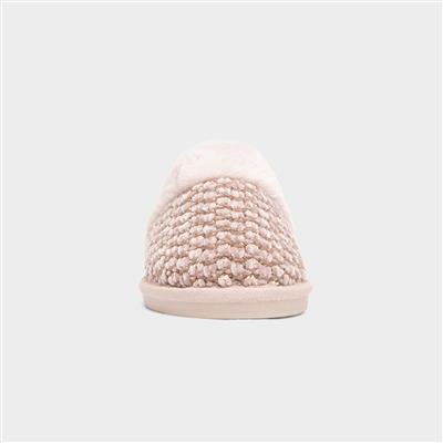 Persian Womens Beige Faux Fur Slipper