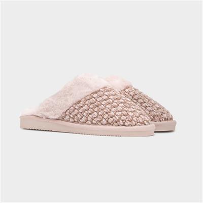 Persian Womens Beige Faux Fur Slipper