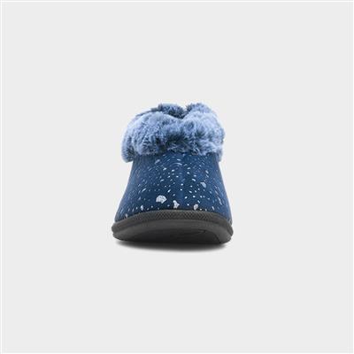 Jacinta Womens Navy Wider Fit Slippers