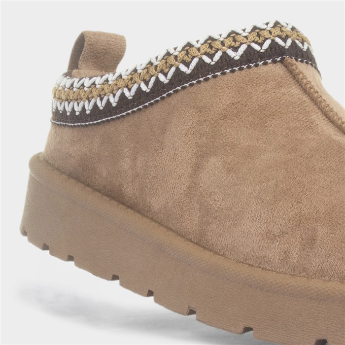 Chloe Womens Mocha Clog Slipper