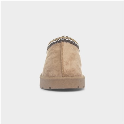 Chloe Womens Tan Clog Slippers
