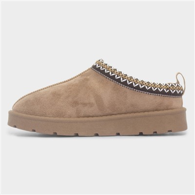 Chloe Womens Tan Clog Slippers