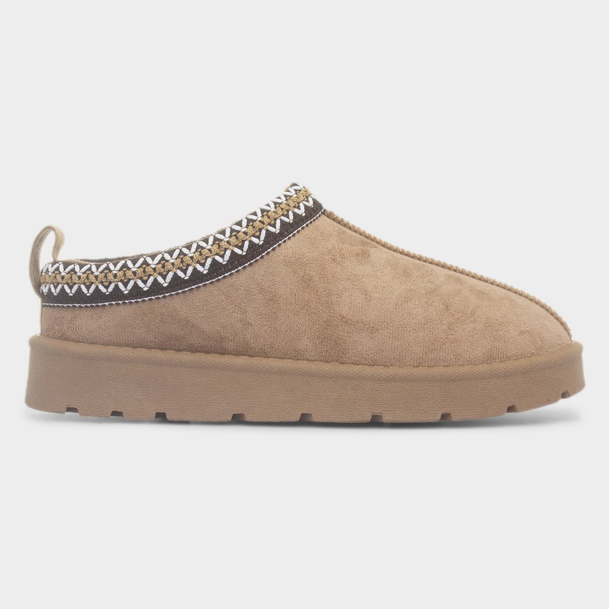 Chloe Womens Tan Clog Slippers