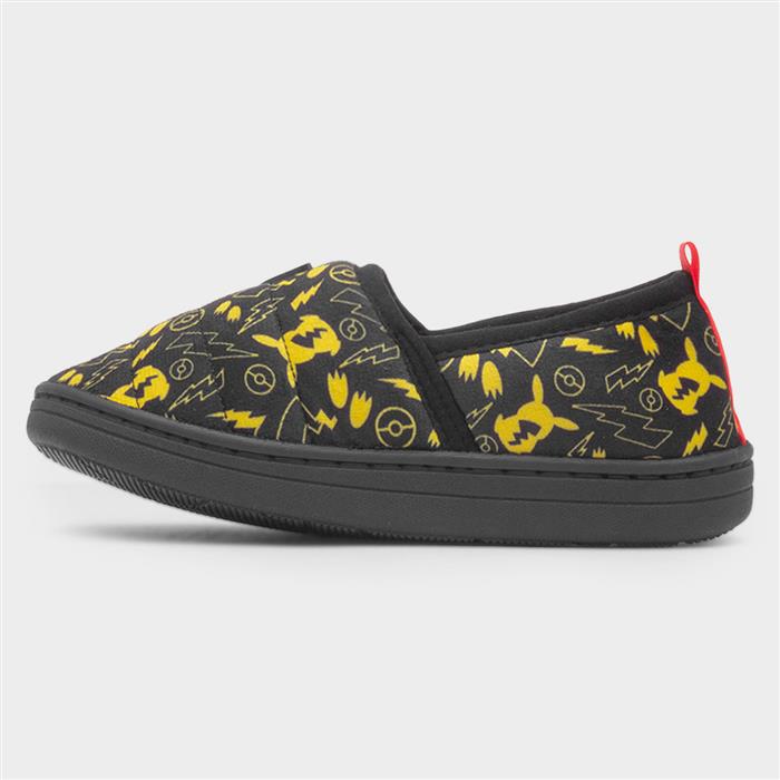 Buzz Kids Black Pikachu Full Slipper