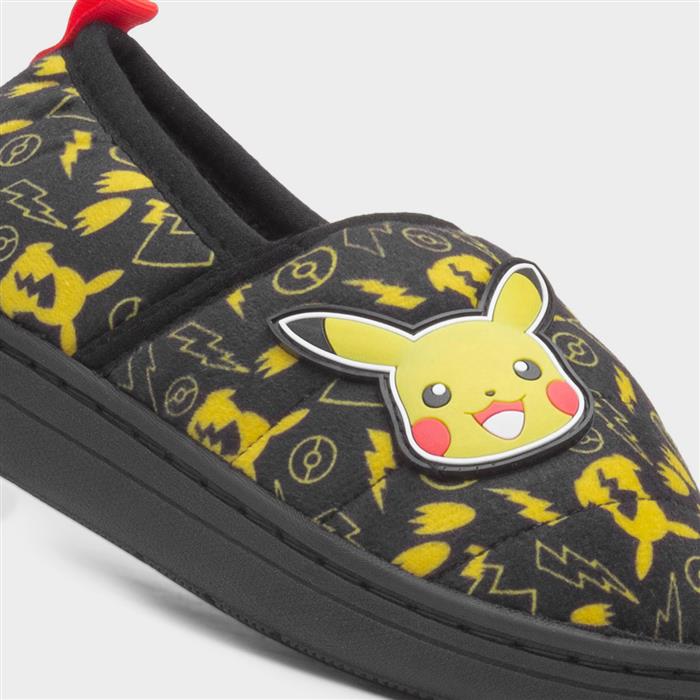 Buzz Kids Black Pikachu Full Slipper