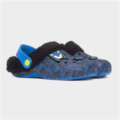 Kids Blue Warm Lined EVA Clog