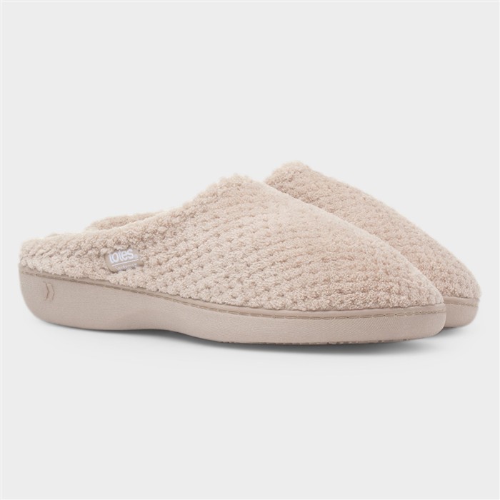 Popcorn Terry Womens Oat Mule Slipper