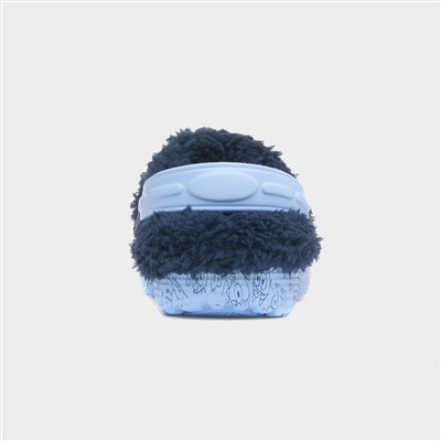 Borg Kids Blue Warm Lined EVA Clog
