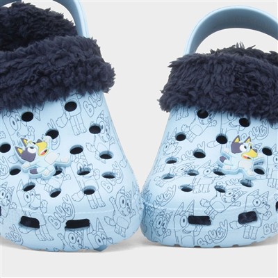Borg Kids Blue Warm Lined EVA Clog