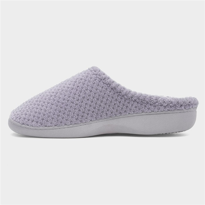 Popcorn Terry Womens Grey Mule Slipper