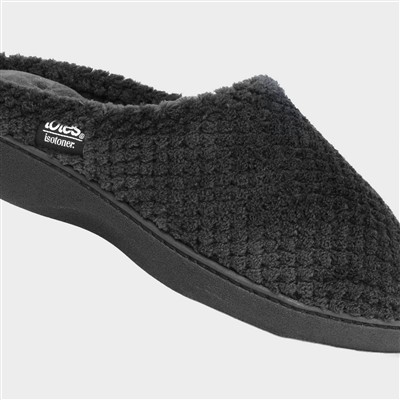Popcorn Terry Womens Black Slipper
